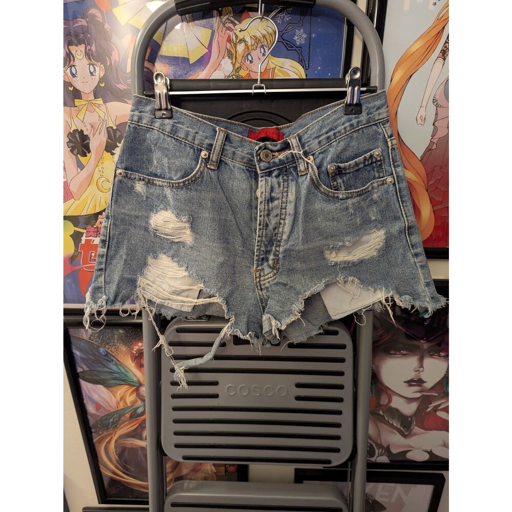 Signature 8 Distressed Shorts Button Fly Sz M